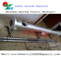 Bimetallic Screw Barrel Bimetallic Conical Twin Screw Barrel For Recycling Plastics 